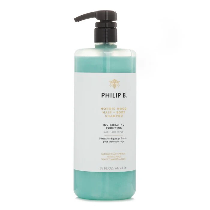 Philip B Nordic Wood Hair + Body Shampoo (Invigorating Purifying - All Hair Types) 947ml - Image 2