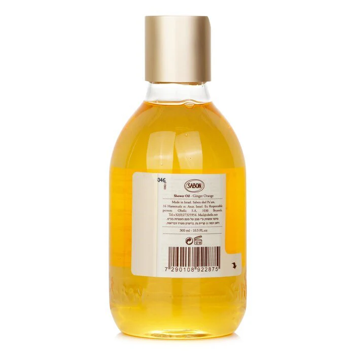 Sabon Shower Oil - Ginger Orange (Plastic Bottle) 300ml/10.5oz - Image 3