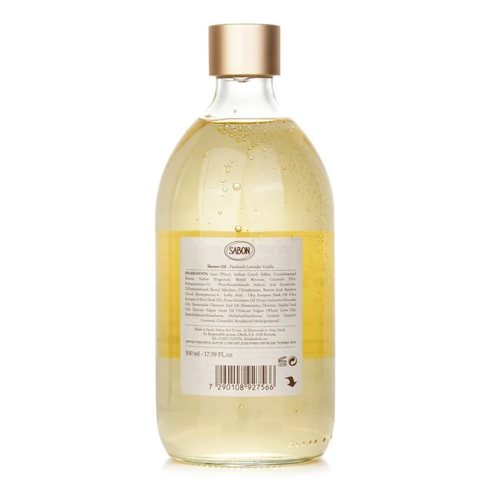 Sabon Shower Oil - Patchouli Lanvender Vanilla 500ml/17.59oz - Image 3