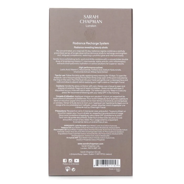 Sarah Chapman Skinesis Radiance Recharge System 10x1ml/0.03oz - Image 3