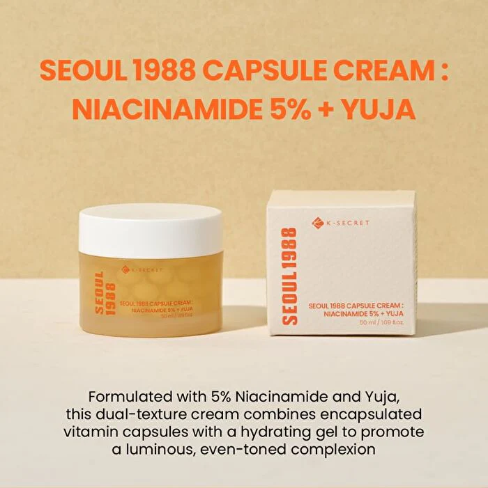 SEOUL 1988 Capsule Cream : Niacinamide 5% + Yuja - 50ml - Image 2