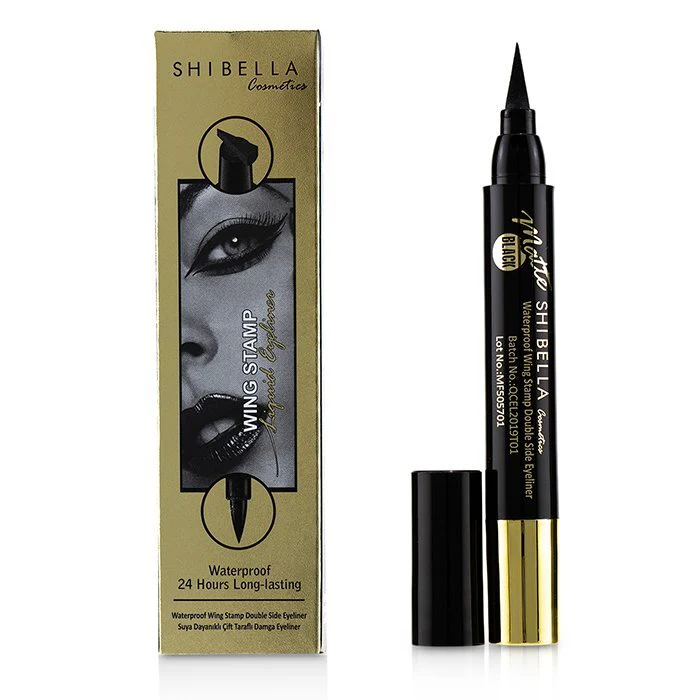 SHIBELLA Cosmetics Waterproof 24 Hours Long Lasting Wing Stamp Eyeliner Double Side Eyeliner – Thin Stamp 4.5ml/0.1587oz - Image 2