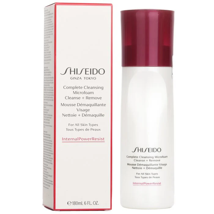 Shiseido InternalPowerResist Complete Cleansing Microfoam Cleanse + Remove - For All Skin Types 180ml - Image 2