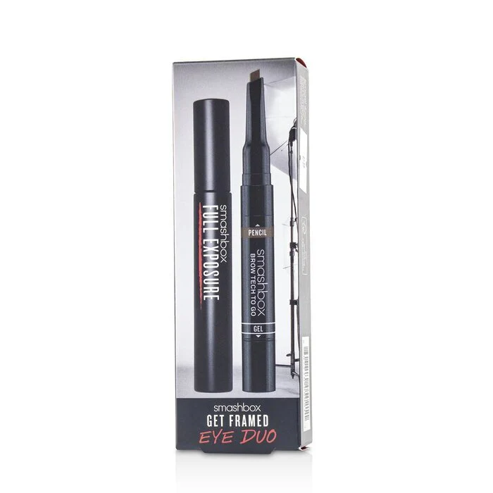Smashbox Get Framed Eye Duo Set : ( 1x Full Exposure Mascara, 1x Brow Tech To Go) 2pcs - Image 3