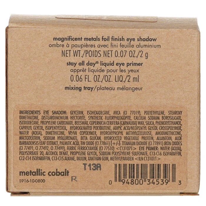 Stila Magnificent Metals Foil Finish Eye Shadow With Mini Stay All Day Liquid Eye Primer - Metallic Cobalt 2pcs - Image 3
