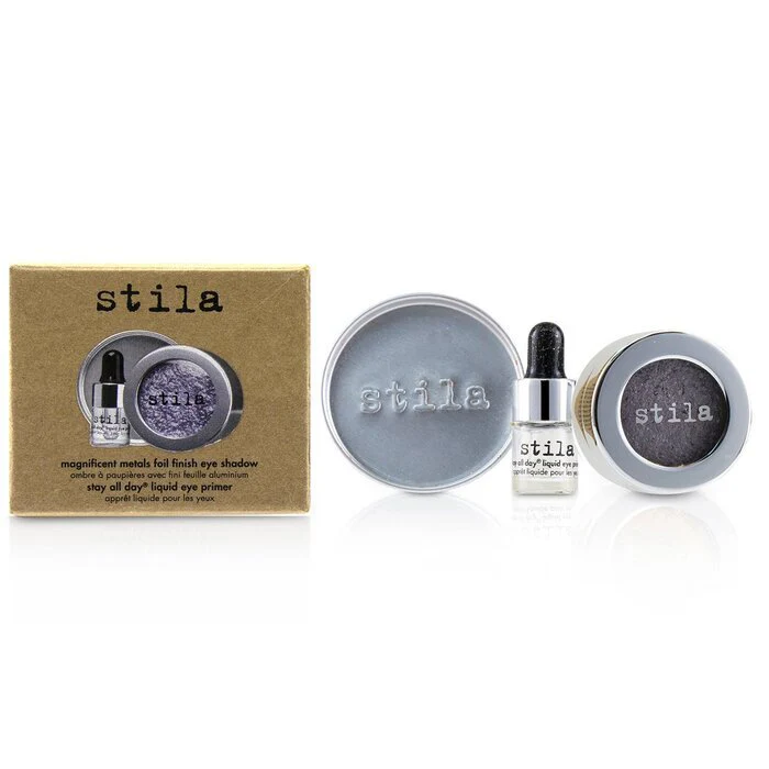 Stila Magnificent Metals Foil Finish Eye Shadow With Mini Stay All Day Liquid Eye Primer - Metallic Lavender 2pcs - Image 2