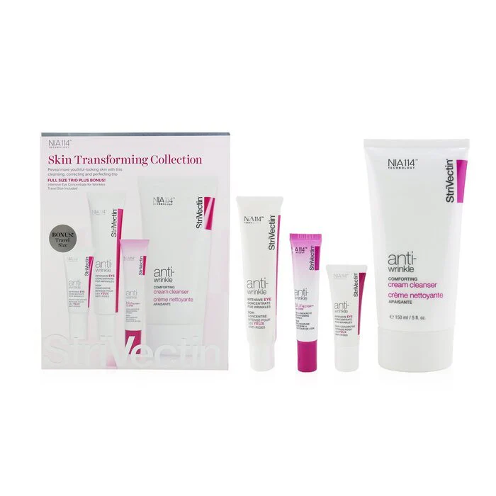 StriVectin Skin Transforming Collection (Full Size Trio): Cleanser 150ml + Eye Concentrate (30ml+7ml) + Eyes Primer 10ml 4pcs