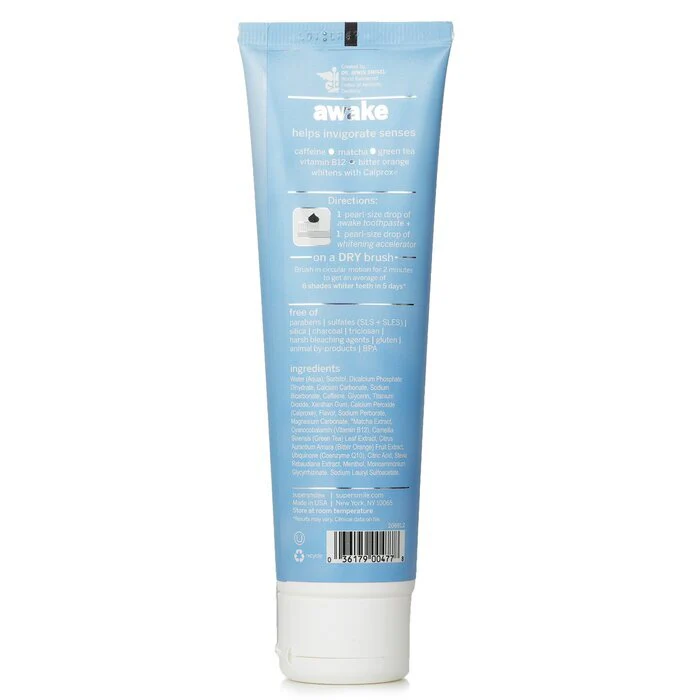 Supersmile Awake Whitening Toothpaste With Caffeine - Zesty Mint (Fluoride Free) 119g - Image 2