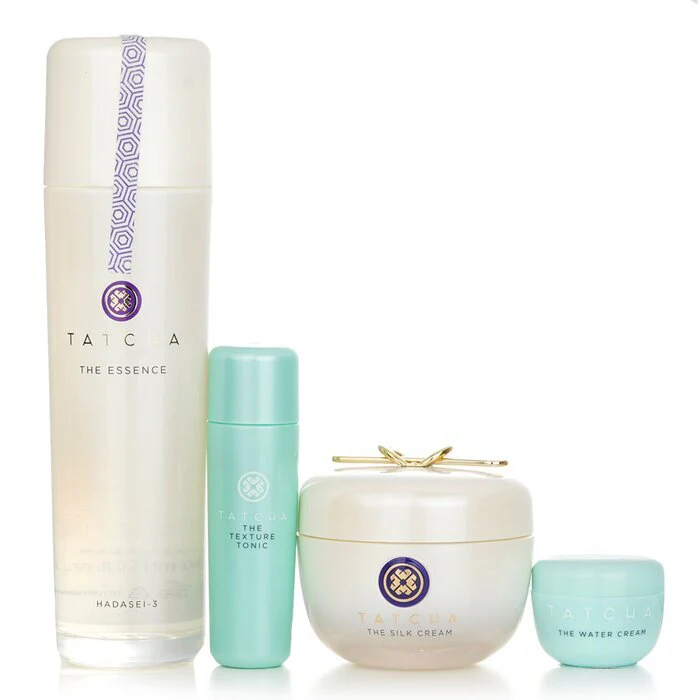 Tatcha Essence Bundle: The Essence Plumping Skin Softener 150ml + The Silk Cream 50ml + Water Cream 5ml + Texture Tonic 25ml 4pcs - Image 2
