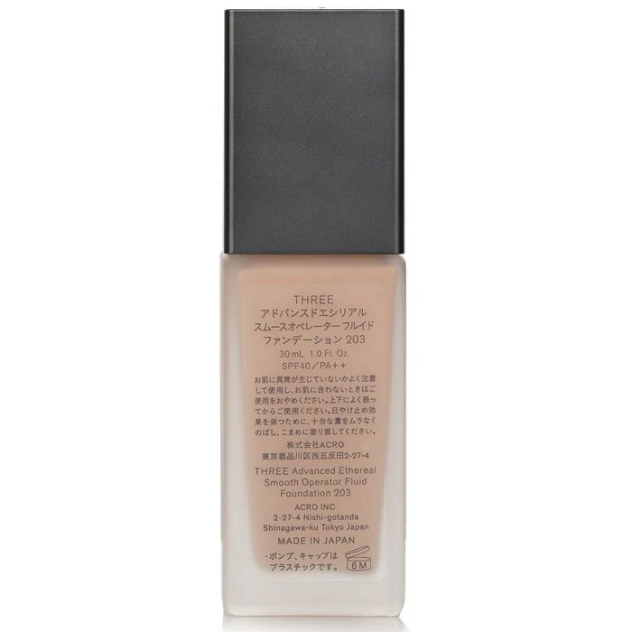 THREE Advanced Ethereal Smooth Operator Fluid Foundation SPF40 - # 203 30ml/1oz - Image 3