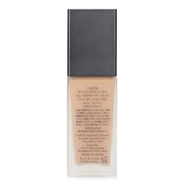 THREE Advanced Ethereal Smooth Operator Fluid Foundation SPF40 - # 206 30ml/1oz - Image 3