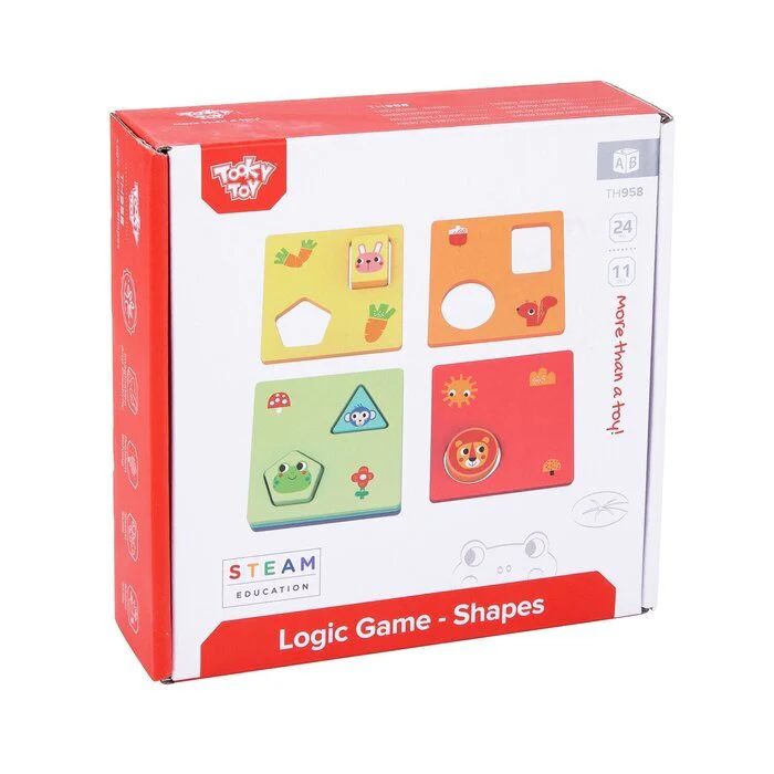 Tooky Toy Co Logic Game-Shapes 13x13x5cm - Image 2