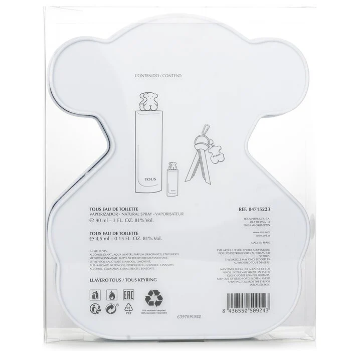 Tous Eau De Toilette Spray 90ml + Eau De Toilette 4.5 ml + Key Ring 3pcs - Image 3