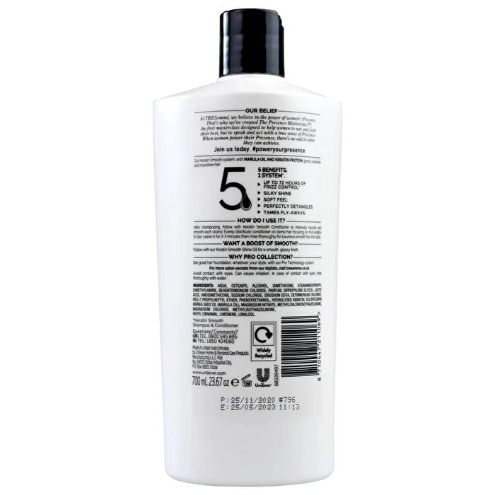 Tresemme 700ml Conditioner Keratin Smooth 3 pieces Inner - Image 2