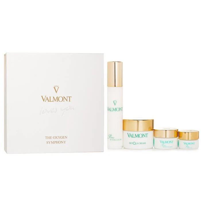 Valmont The Oxygen Symphony Set: Prime Renewing Pack 15ml + Prime B -Cellular 30ml + Prime Contour 5ml + Deto2x Cream 45ml 4pcs