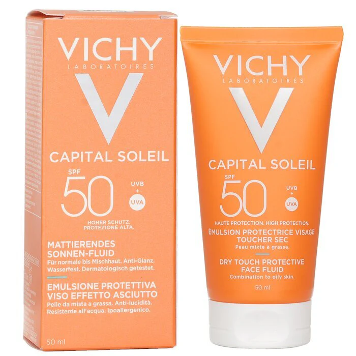 Vichy Capital Soleil Mattifying Face Fluid Dry Touch SPF 50 - Water Resistant 50ml - Image 2