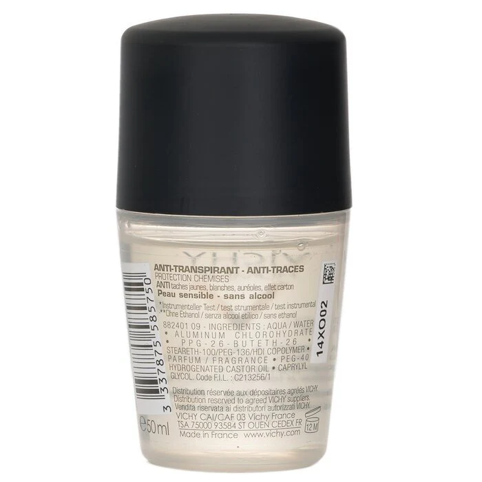 Vichy Homme 48H* Anti Perspirant & Anti-Stains (Shirt Protection) Roll-On (For Sensitive Skin) 50ml - Image 3
