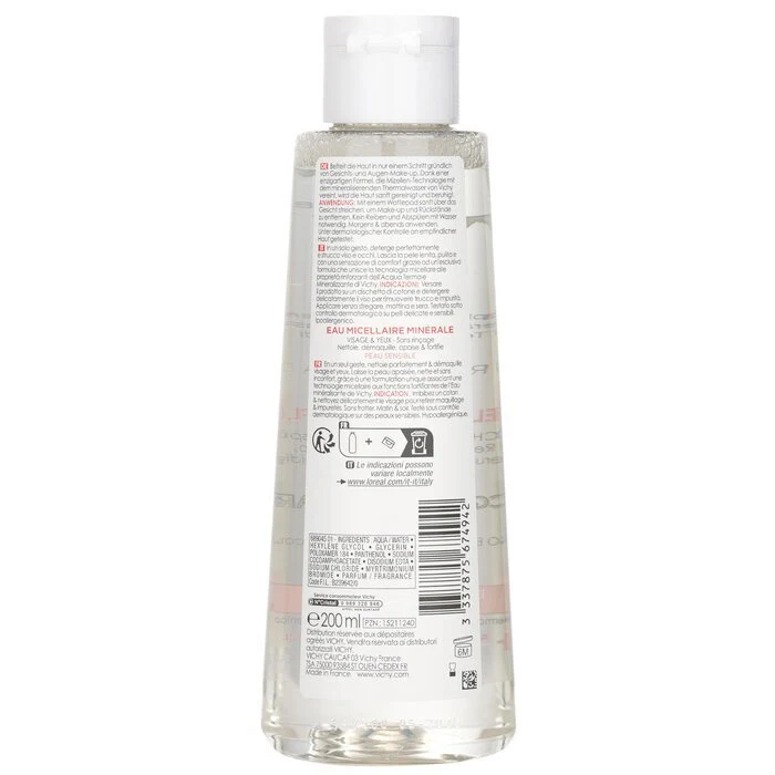 Vichy Purete Thermale Mineral Micellar Water - For Sensitive Skin 200ml - Image 3