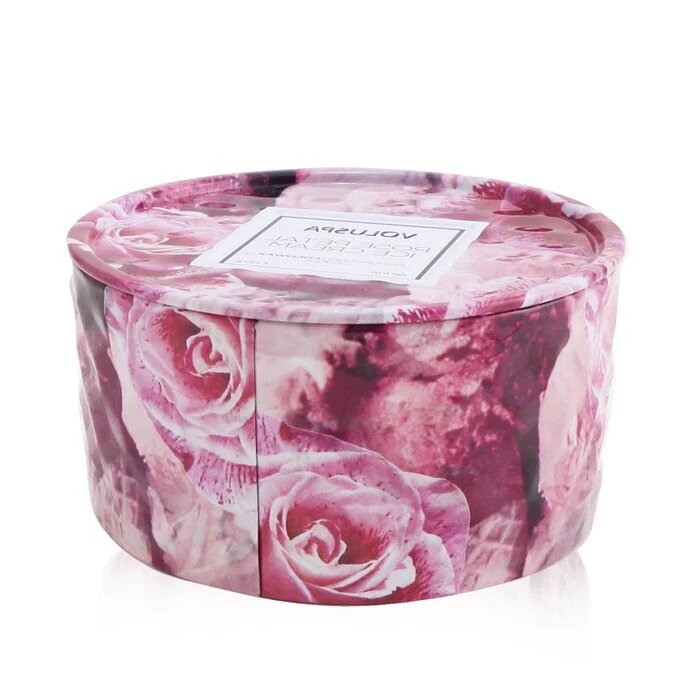 Voluspa 2 Wick Tin Candle - Rose Petal Ice Cream 170g/6oz - Image 3