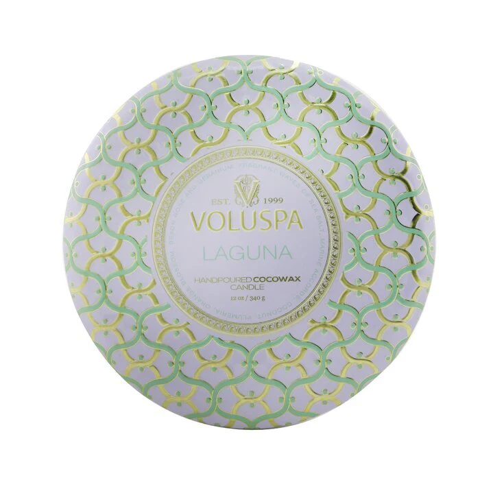 Voluspa 3 Wick Decorative Tin Candle - Laguna 340g/12oz - Image 2