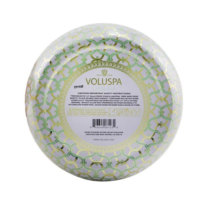 Voluspa 3 Wick Decorative Tin Candle - Laguna 340g/12oz - Image 3