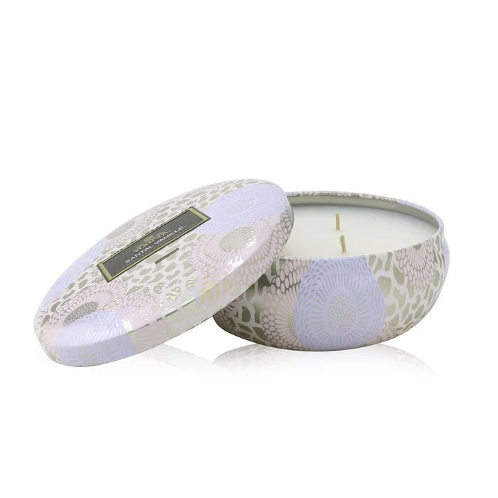 Voluspa 3 Wick Decorative Tin Candle - Santal Vanille 340g/12oz - Image 3