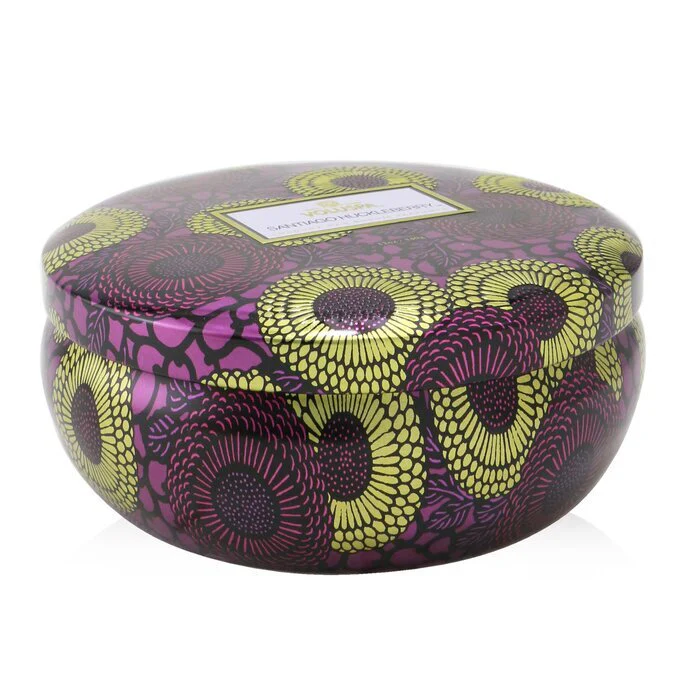 Voluspa 3 Wick Decorative Tin Candle - Santiago Huckleberry 340g/12oz - Image 3