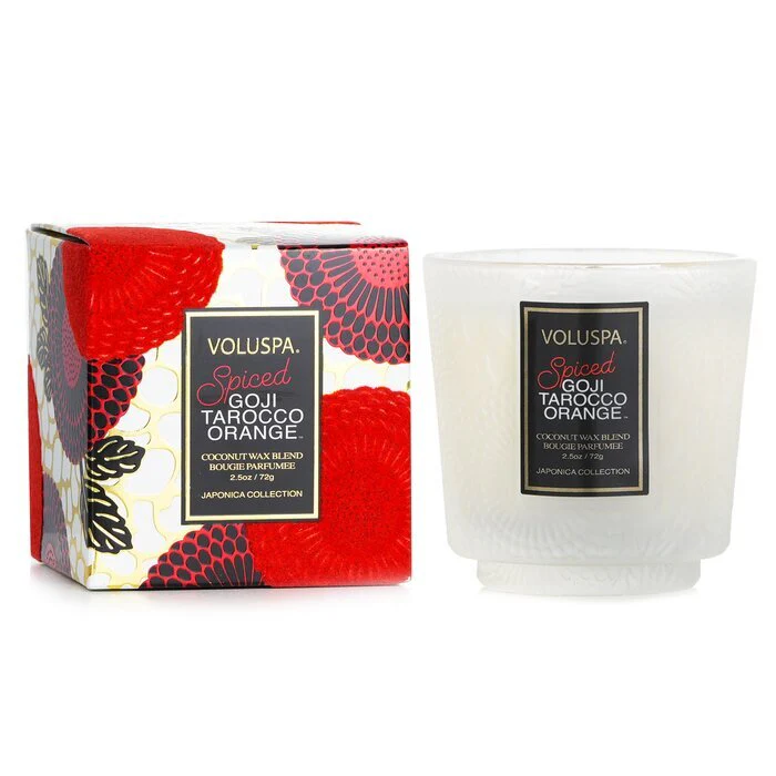 Voluspa Petite Pedestal Candle - Spiced Goji Tarocco Orange 72g/2.5oz - Image 2