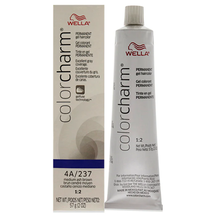 Wella Color Charm Permanent Hair Color Gel - 237 4a Medium Ash Brown For Unisex 60ml/2oz