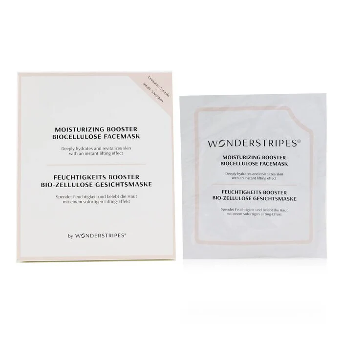 WONDERSTRIPES Moisturizing Booster Biocellulose Facemask 5pcs - Image 2